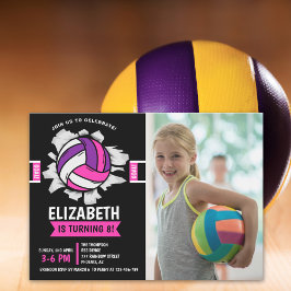 Fun Volleyball Girl Birthday Kaart