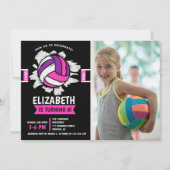 Fun Volleyball Girl Birthday Kaart (Voorkant)