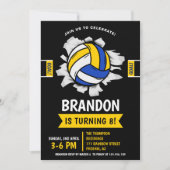 Fun Volleyball Kids Birthday Kaart (Voorkant)