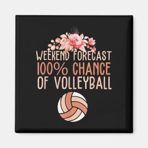Fun Volleyball Weekend Forecast Volleyball Boho Fl Magneet
