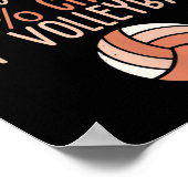 Fun Volleyball Weekend Forecast Volleyball Boho Fl Poster (Hoek)