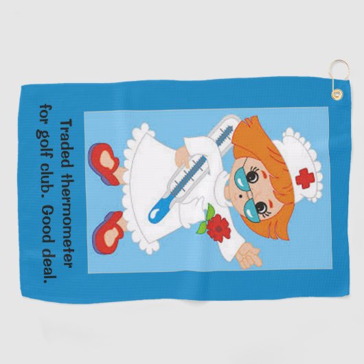 Fun voor Gepensioneerde Zuster die van Golf houdt Golfhanddoek (Horizontaal)