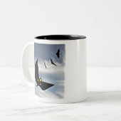 Fun voor ventilatoren tweekleurige koffiemok (Voorkant links)