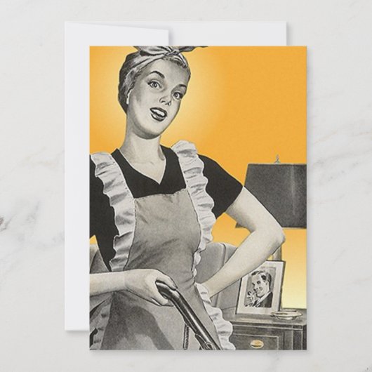 Fun  voorstedelijk huis Chores Blank Uitnodiging (Voorkant)