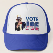 Fun "Vote Joe Biden" als oom Sam Trucker Pet (Voorkant)