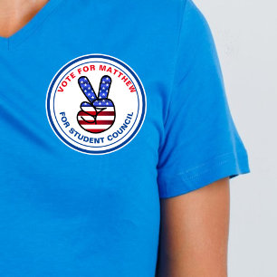 Fun Vote voor Class President: rijzende ster Ronde Sticker