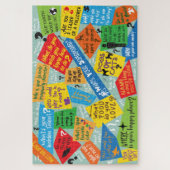 Fun vraagt gesprek begint familievriendelijk legpuzzel (Verticaal)