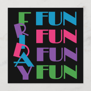 Fun Vrijdag Sleepover of Slumber Teen Birthday Kaart