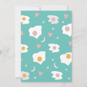 Fun Vrijgezellenfeest Breakfast Eggs Brunch Invita Kaart (Achterkant)