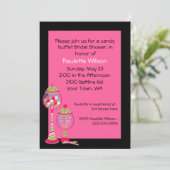 Fun Vrijgezellenfeest Snoep Buffet Invitation Kaart (Staand voorkant)