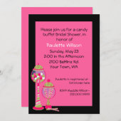 Fun Vrijgezellenfeest Snoep Buffet Invitation Kaart (Voorkant / Achterkant)