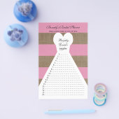 Fun Vrijgezellenfeest Word Games — Roze Flyer (Enkel)