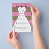 Fun Vrijgezellenfeest Word Games — Roze Flyer (Hand)