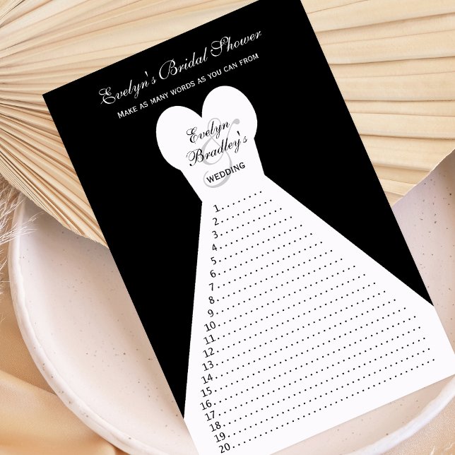 Fun Vrijgezellenfeest Word Games - zwart (Creator heeft geüpload)