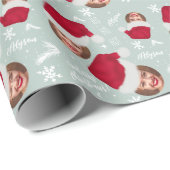 Fun vrolijke kerstfoto-naam pet cadeaupapier (Rol Hoek)