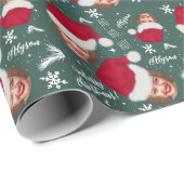 Fun vrolijke kerstfoto-naam pet cadeaupapier (Rol Hoek)