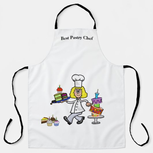 Fun Vrouw Pastry Chef Apron Schort (Voorkant)