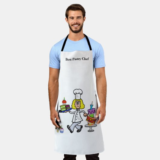 Fun Vrouw Pastry Chef Apron Schort (Gedragen)