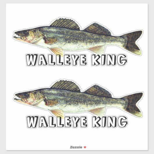 Fun Walleye King Sticker (Vel)