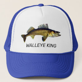 Fun "Walleye King" Trucker Hat Pet