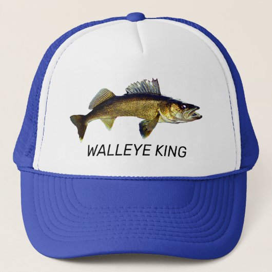 Fun "Walleye King" Trucker Hat Trucker Pet (Voorkant)