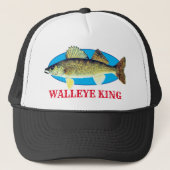 Fun "Walleye King" Trucker Pet (Voorkant)