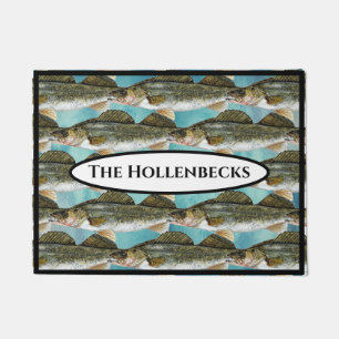 Fun Walleye Pike Fish Pattern Deurmat