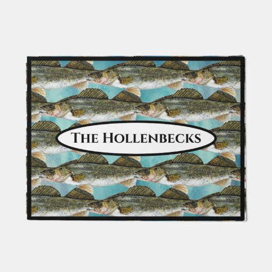 Fun Walleye Pike Fish Pattern Deurmat (Voorkant)