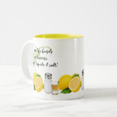 Fun Wanneer het leven u citeert Tweekleurige Koffiemok (Voorkant links)