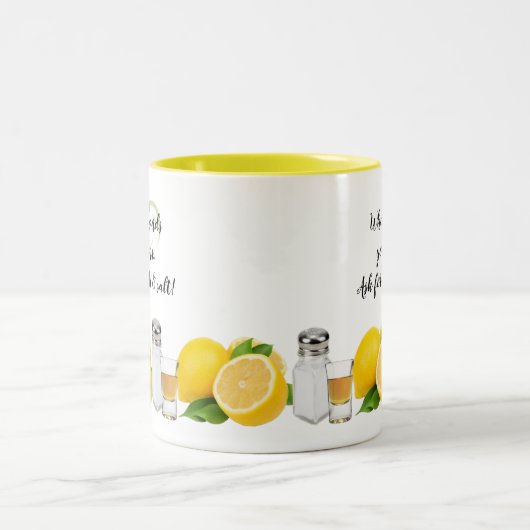 Fun Wanneer het leven u citeert Tweekleurige Koffiemok (Center)