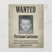 Fun WANTED poster design Flyer (Voorkant)