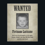 Fun WANTED poster design Flyer<br><div class="desc">Misschien heb je een beetje geduld nodig om dit er goed uit te zien! Neem eerst uw foto op en verander de tekst. Klik op de knop DEZE AANPASSING.. en pas uw foto en/of tekst aan.</div>