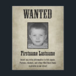 Fun WANTED poster design Flyer<br><div class="desc">Misschien heb je een beetje geduld nodig om dit er goed uit te zien! Neem eerst uw foto op en verander de tekst. Klik op de knop DEZE AANPASSING.. en pas uw foto en/of tekst aan.</div>