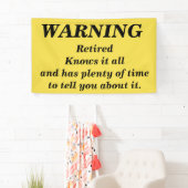 Fun Warning to hang at Retirement Party Spandoek (Insitu)