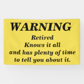 Fun Warning to hang at Retirement Party Spandoek (Horizontaal)