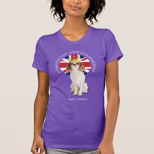 Fun WAT CORONATION King Charles Spaniel Unisex T-shirt (Voorkant)