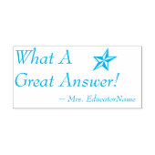 Fun "Wat een geweldig antwoord!" + Aangepaste aans Zelfinktende Stempel (Design)