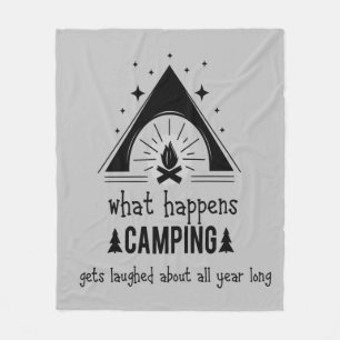 Fun wat er gebeurt in Camping Gets die over lachen Fleece Deken