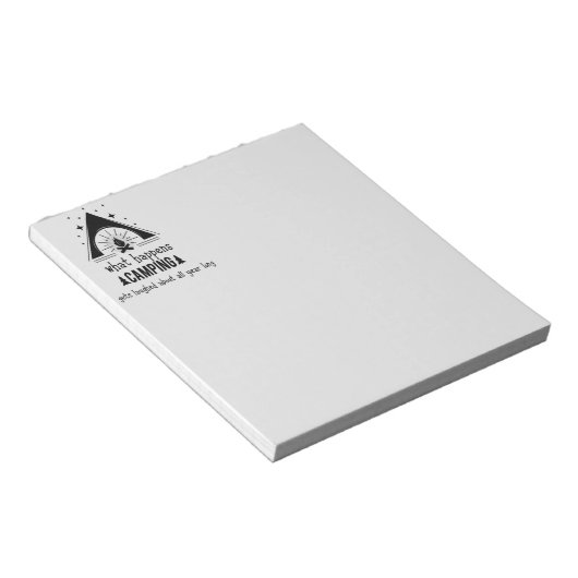 Fun wat er gebeurt in Camping Gets die over lachen Notitieblok (Schuin)