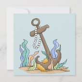 Fun Water Theme Birthday Party Invitation Kaart (Achterkant)