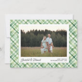 Fun Watercolor Plaid Check Christmas Photos Custom Feestdagenkaart (Voorkant)