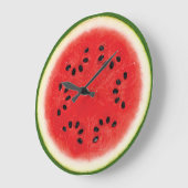 Fun Watermelon Red Summer Fruit Slice Motif Grote Klok (Hoek)