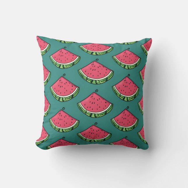 Fun Watermelon Slice Pattern Sierkussen (Voorkant)