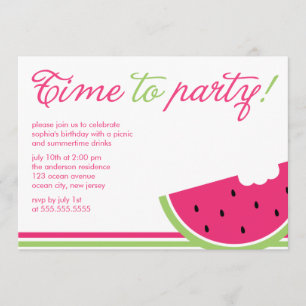 Fun Watermelon Summer Party Kaart