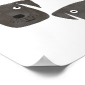 Fun Waterverf Blac Labrador Retriever Dogs Poster (Hoek)