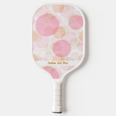 Fun Waterverf Circles Roze Gold aangepaste tekst Pickleball Paddle (Achterkant)