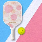 Fun Waterverf Circles Roze Gold aangepaste tekst Pickleball Paddle