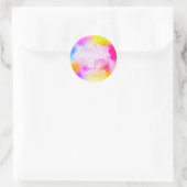 Fun Waterverf Colorful Kinder Girl Birthday Ronde Sticker (Tas)