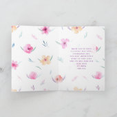 Fun Waterverf Flower Heart Happy Valentine Day Kaart (Binnen)