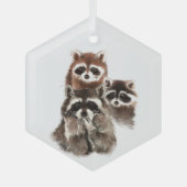 Fun Waterverf Fun Family Friend Animal Art Glas Ornament (Voorkant)